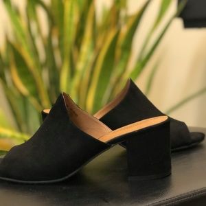 Black Block Heel Mule